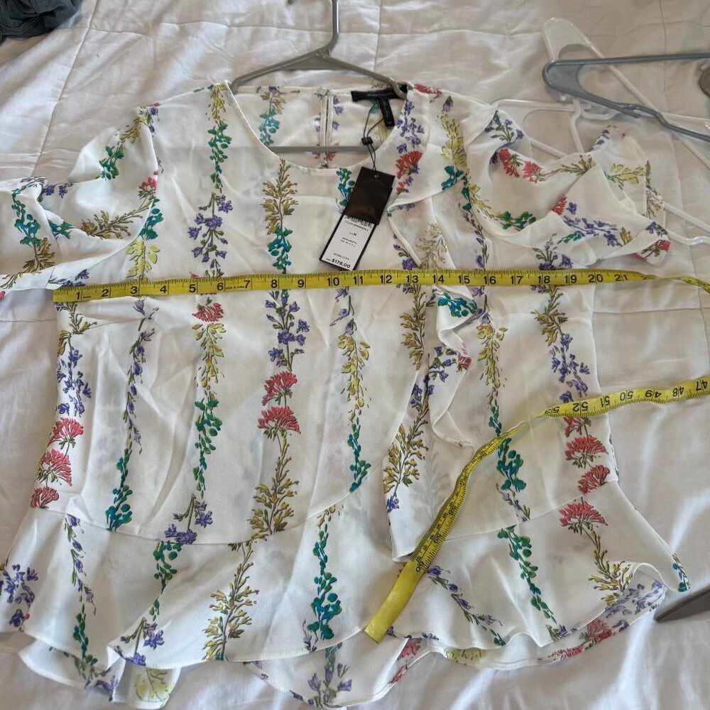 BCBGMaxAzria Floral Ruffle Top - Picture 5 of 10